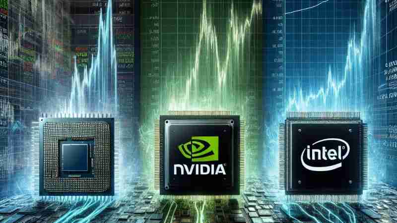 Nvidia vs AMD vs Intel: Chip Stocks Showdown - Which Offers the Best Returns?, Concept art for illustrative purpose, tags: und - Monok