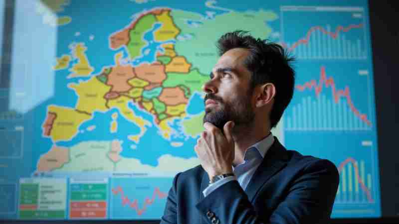 Investors Shift Focus to European Markets Amid US Economic Uncertainty, Concept art for illustrative purpose, tags: anleger die den usa - Monok